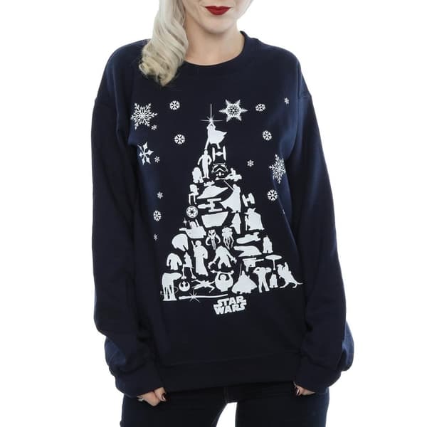 Star Wars Womens/Ladies Christmas Tree Sweatshirt
