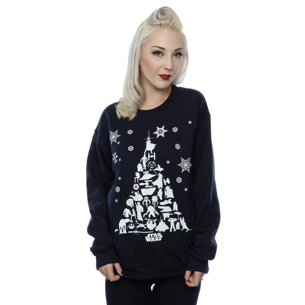 Star Wars Womens/Ladies Christmas Tree Sweatshirt