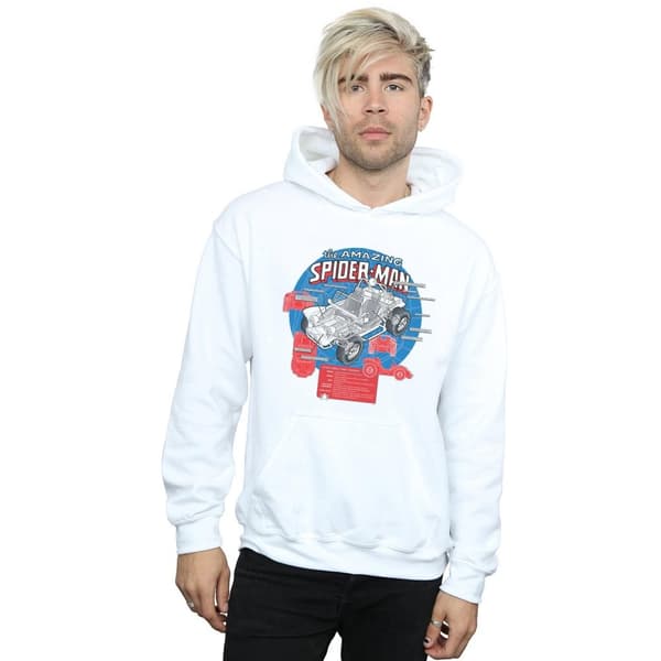 Marvel Mens Spider-Man Spider-Buggy Breakdown Hoodie