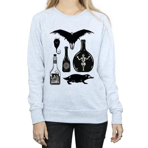 Fantastic Beasts Womens/Ladies Plain Icons Sweatshirt
