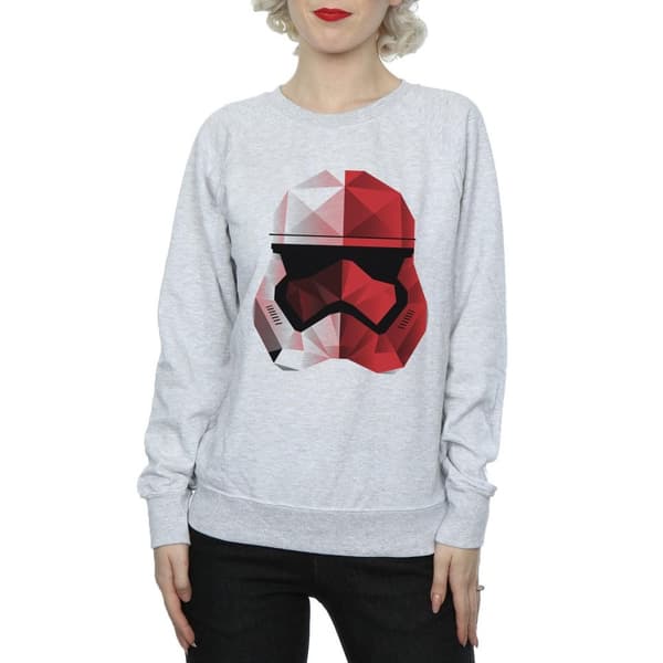 Star Wars Dam/Tjej Sista Jedi Stormtrooper Röd Kubisthjälm Sweatshirt