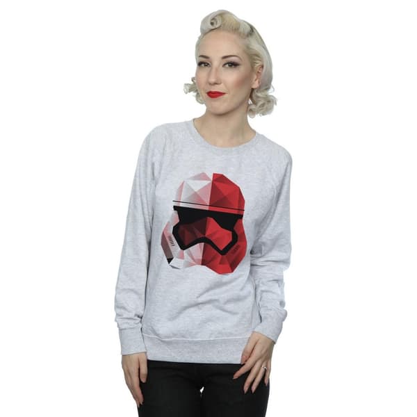 Star Wars Dam/Tjej Sista Jedi Stormtrooper Röd Kubisthjälm Sweatshirt