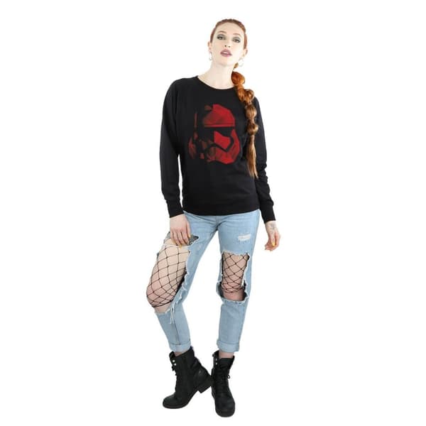 Star Wars Dam/Tjej Sista Jedi Stormtrooper Röd Kubisthjälm Sweatshirt