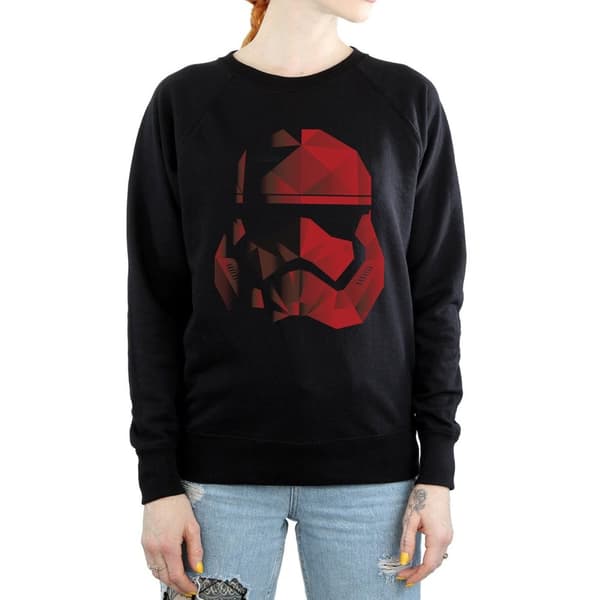 Star Wars Dam/Tjej Sista Jedi Stormtrooper Röd Kubisthjälm Sweatshirt