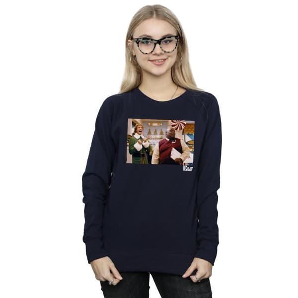 Elf Sweatshirt med julklappar från julaffären för kvinnor/damer