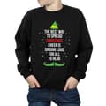 Miniatyrbild 3 av 5: Elf Sweatshirt med text för pojkar - Christmas Cheer