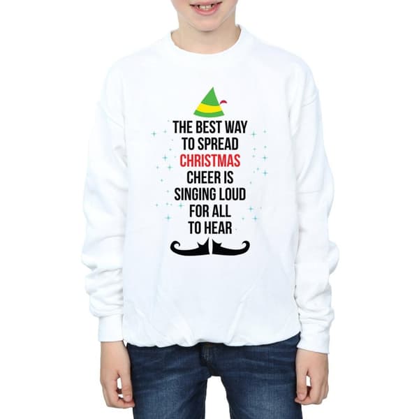 Elf Sweatshirt med text för pojkar - Christmas Cheer