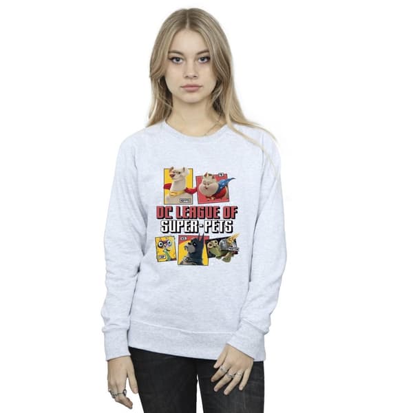 DC Comics Womens/Ladies DC League Of Super-Pets Profile Sweatshirt