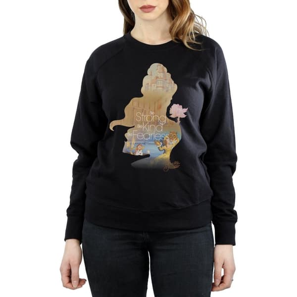 Disney Princess Dam/Tjej Belle Fylld Silhuett Sweatshirt