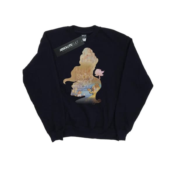 Disney Princess Dam/Tjej Belle Fylld Silhuett Sweatshirt
