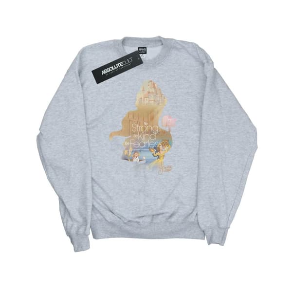 Disney Princess Dam/Tjej Belle Fylld Silhuett Sweatshirt