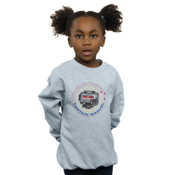 Marvel Girls Captain Marvel Pager Sweatshirt