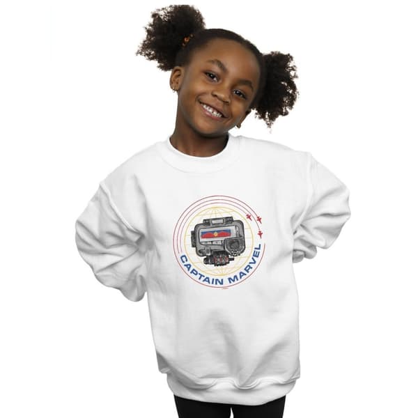 Marvel Girls Captain Marvel Pager Sweatshirt
