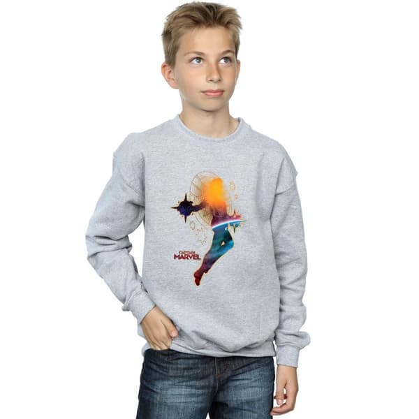Marvel Boys Captain Marvel Nebula Flight Sweatshirt