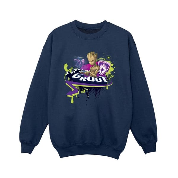 Marvel Boys Guardians Of The Galaxy Groot Gaming Holo Sweatshirt