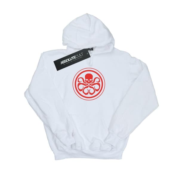 Marvel Mens Hydra Logo Hoodie White XL