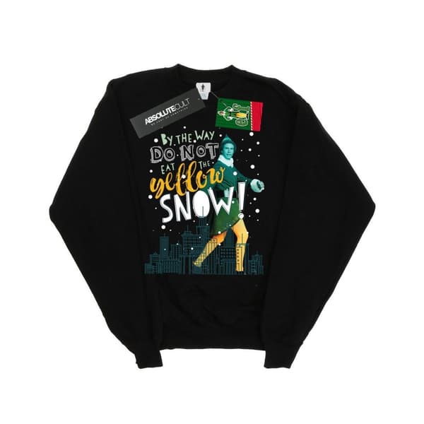 Elf Gul snötröja för pojkar Black 5-6 Years