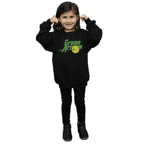 DC Comics Green Arrow Crackle Logo - Sweatshirt för flickor