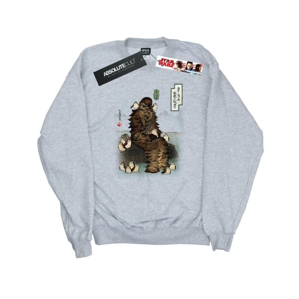 Star Wars Dam/Tjej The Last Jedi Japansk Chewbacca Porgs Sweatshirt