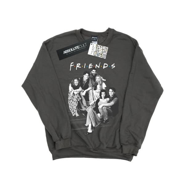 Friends Womens/Ladies Group Stairs Sweatshirt Charcoal L