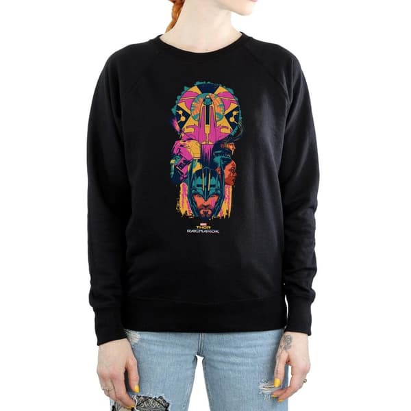 Marvel Dam/Tjej Thor Ragnarok Character Totem Sweatshirt