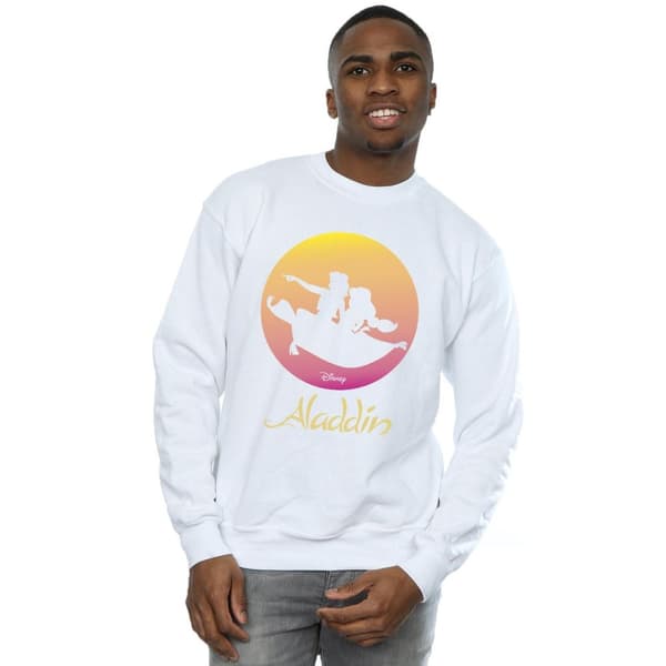 Disney Mens Aladdin Flying Sunset Sweatshirt