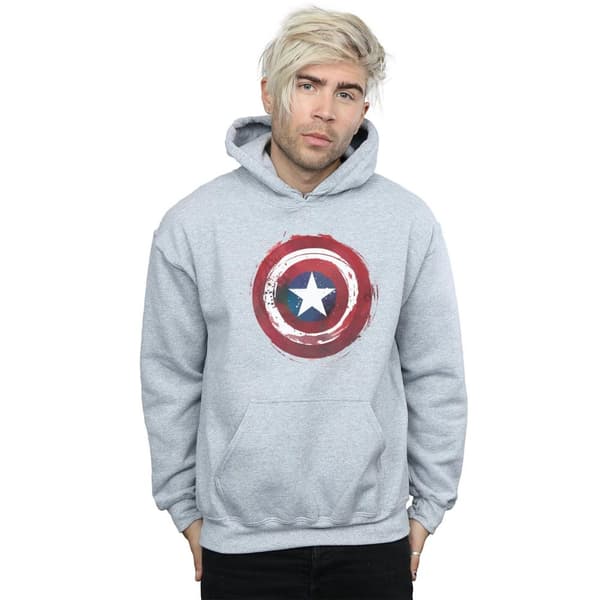Marvel Mens Captain America Splatter Shield Hoodie
