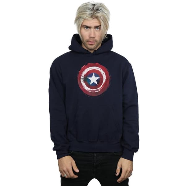 Marvel Mens Captain America Splatter Shield Hoodie