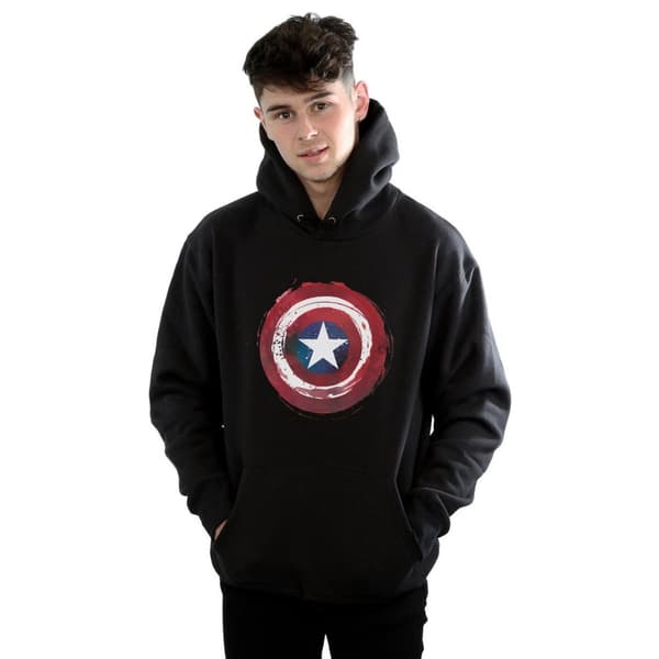Marvel Captain America Splatter Shield-hoodie för herrar