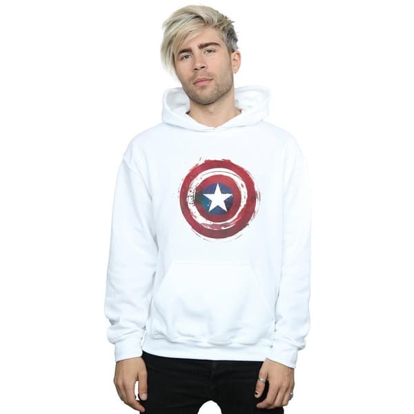 Marvel Mens Captain America Splatter Shield Hoodie