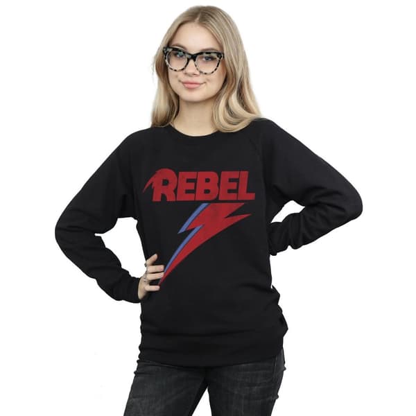 David Bowie Womens/Ladies Distressed Rebel Sweatshirt