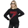 Miniatyrbillede 2 af 3: David Bowie Womens/Ladies Distressed Rebel Sweatshirt