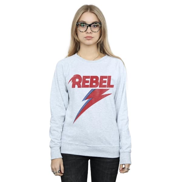 David Bowie Womens/Ladies Distressed Rebel Sweatshirt