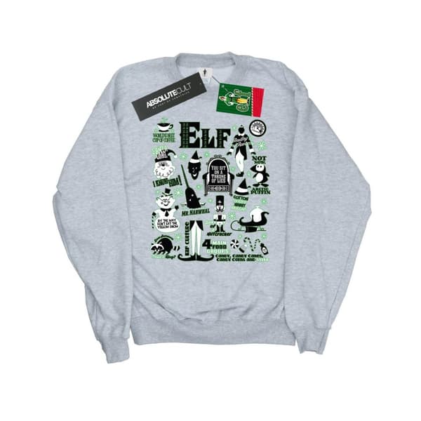 Elf Sweatshirt med infografikaffisch för pojkar