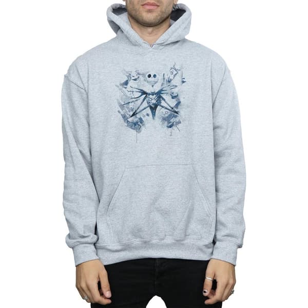Disney Mens Nightmare Before Christmas Paint Spray Carers Hoodie