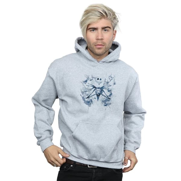 Disney Mens Nightmare Before Christmas Paint Spray Carers Hoodie