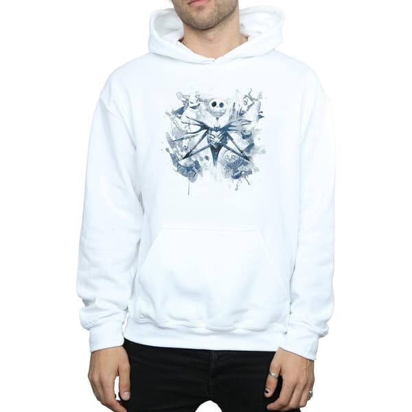 Disney Mens Nightmare Before Christmas Paint Spray Carers Hoodie