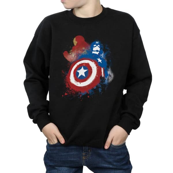 Marvel Boys Captain America Civil War Painted Vs Iron Man Sweatshirt