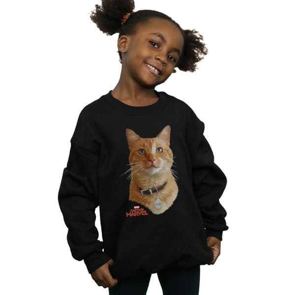 Marvel Girls Captain Marvel Goose Photo Sweatshirt