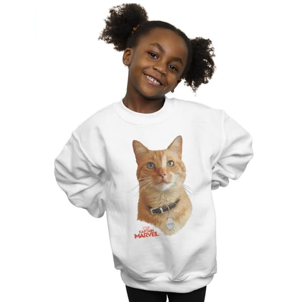 Marvel Girls Captain Marvel Goose Photo Sweatshirt