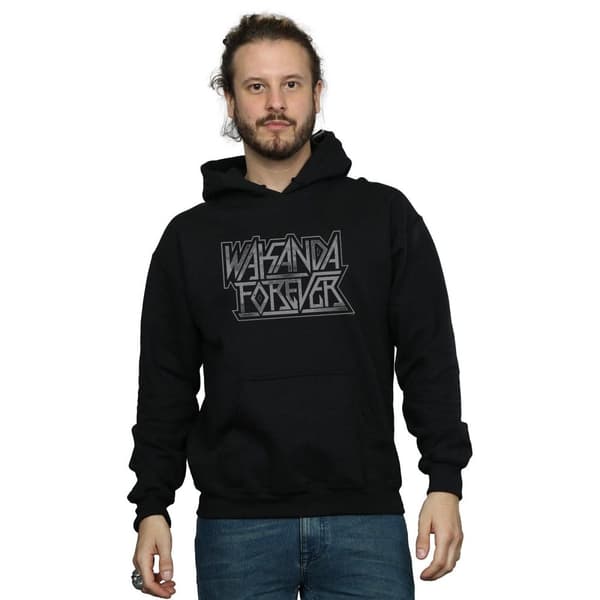 Marvel Mens Wakanda Forever Logo Hoodie