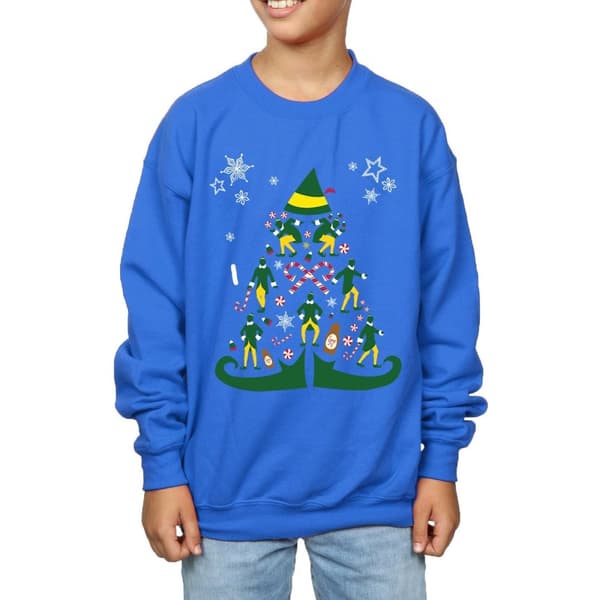 Elf Boys Christmas Tree Sweatshirt