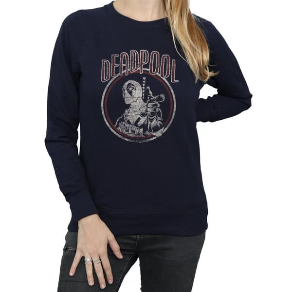 Marvel Womens/Ladies Deadpool Vintage Circle Sweatshirt