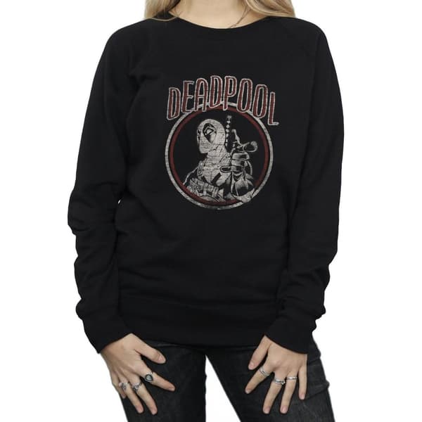 Marvel Womens/Ladies Deadpool Vintage Circle Sweatshirt