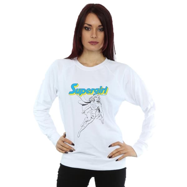 DC Comics Womens/Ladies Supergirl Mono Action Pose Sweatshirt