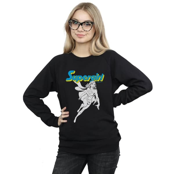 DC Comics Womens/Ladies Supergirl Mono Action Pose Sweatshirt