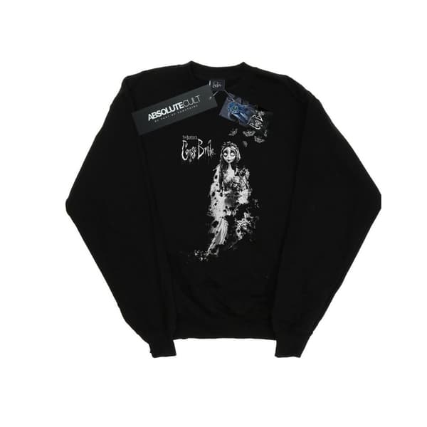 Corpse Bride Boys Distressed Bride Sweatshirt Black 5-6 Years