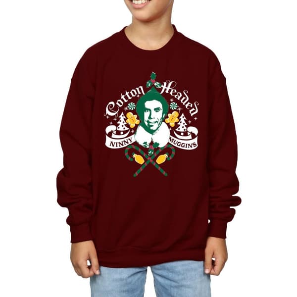 Elf Boys Headed Ninny Muggins Sweatshirt