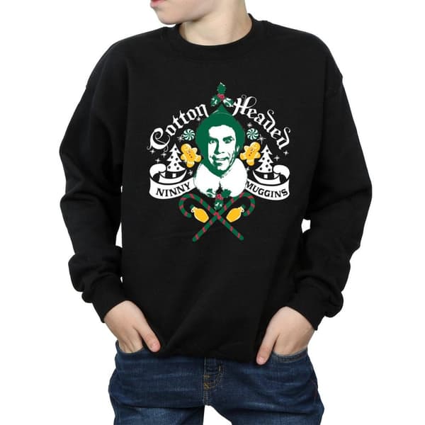 Elf Boys Headed Ninny Muggins Sweatshirt