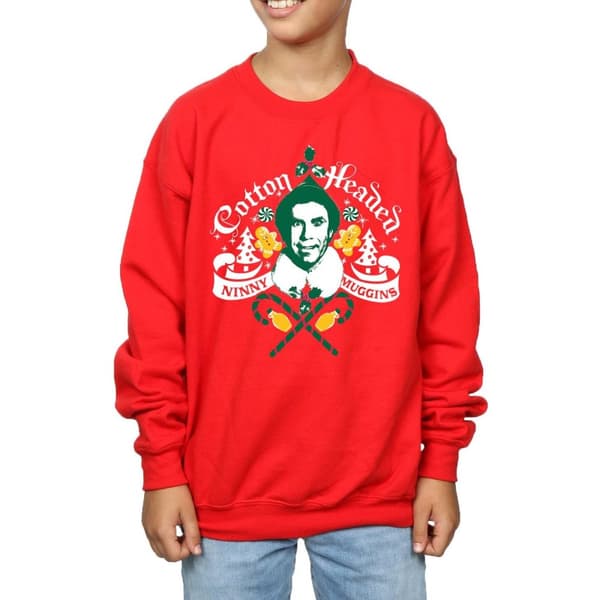 Elf Boys Headed Ninny Muggins Sweatshirt